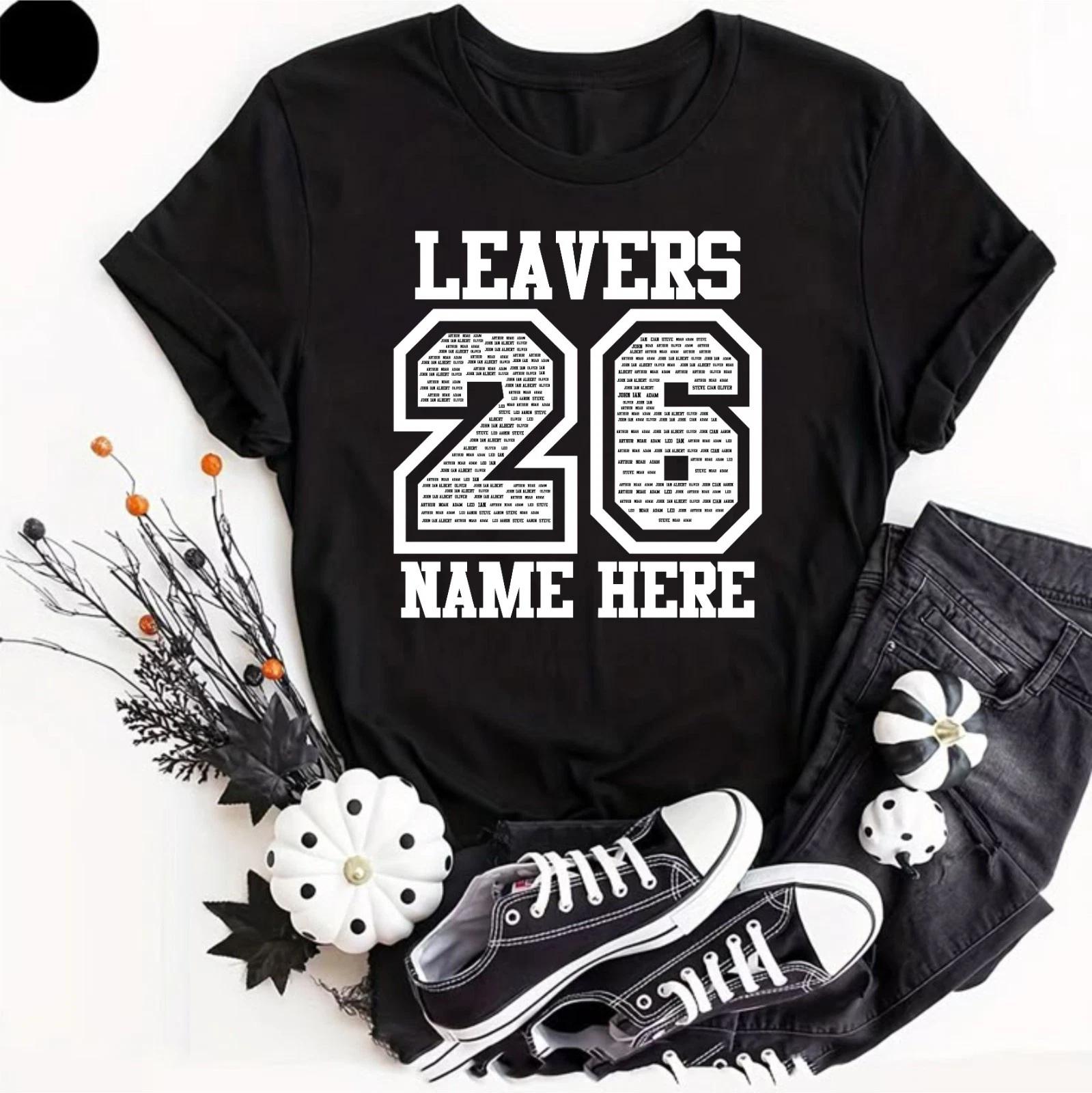 Class Of 2026 Custom Name T- Shirt Leavers School Shirt Graduate Gift Tee Unisex M