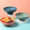 Fruit Dish Round Drain Fruit Basket Modern Style Container for Kitchen Counter Table Centerpiece Decorative Home Decor