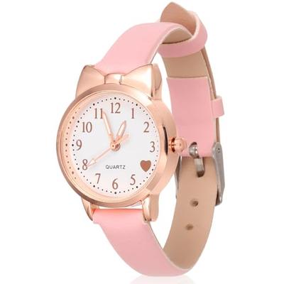 POPETPOP Girls' & Boys' Sports & Student Watches, Luminous, Waterproof, Analog, Fashionable, Cute, Pink