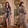 Yaoting's new pajamas women's spring and autumn seven-quarter-sleeved satin pajamas women's long-sleeved thin loungewear WP1110