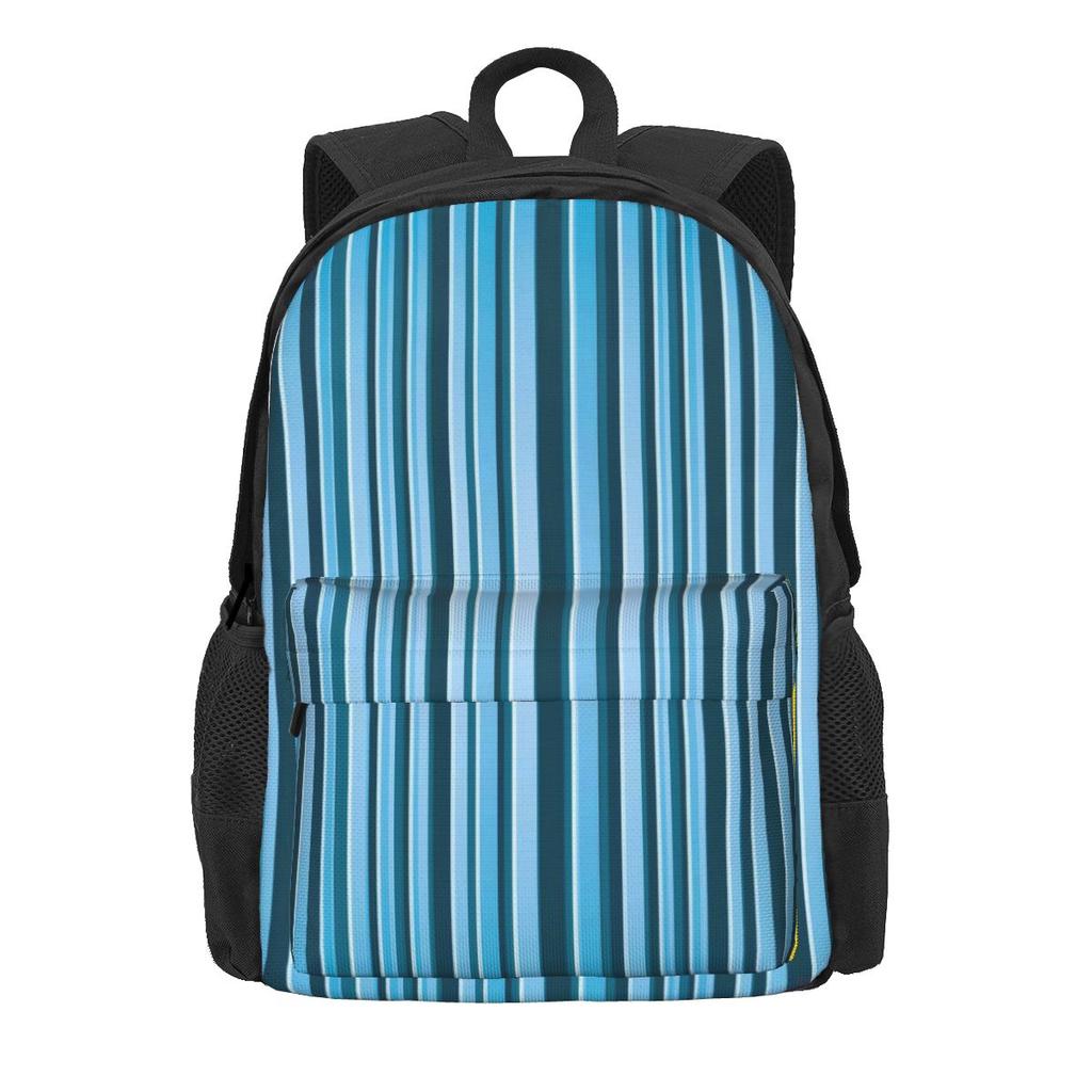 Black And White Striped Backpack Abstract Lines Stylish Backpacks Women Men Sport Pattern School Bags High Quality Rucksack