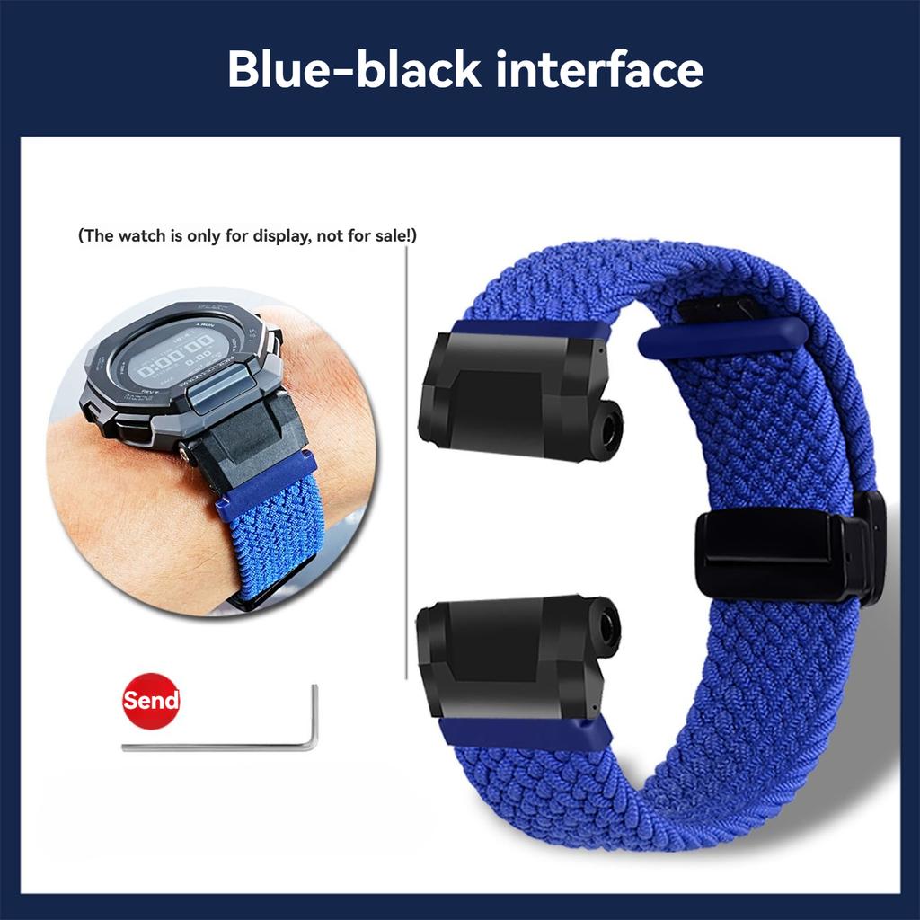GBD-300 Elastiskt nylonband För Casio G-SHOCK 3568 GBD300 GBD-300-1JF modifierat tyg Klockarmband herr Armband handledsband