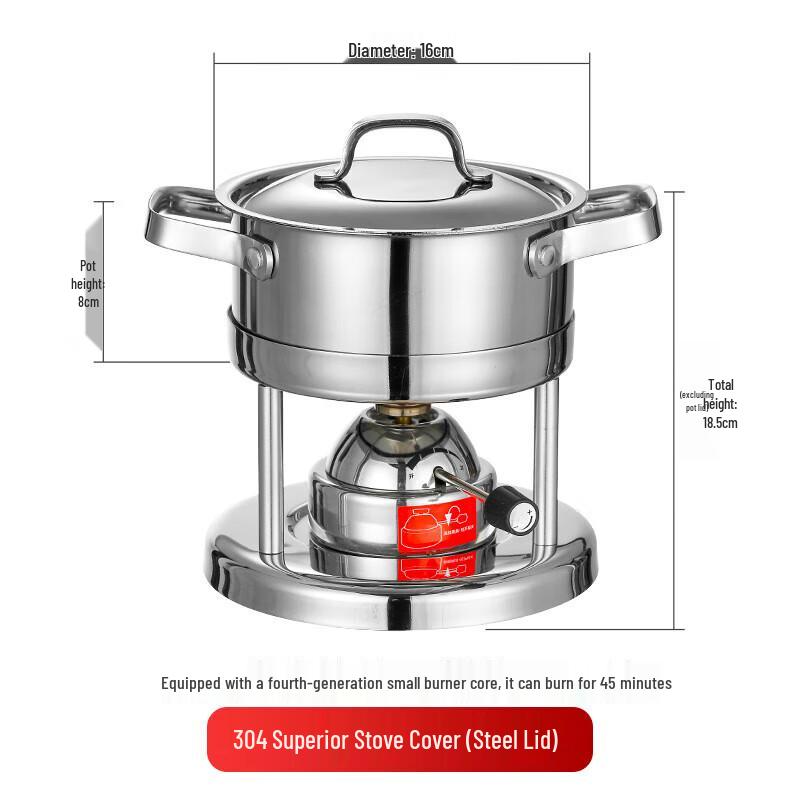 Mini Persönlicher Edelstahl Gas Hot Pot