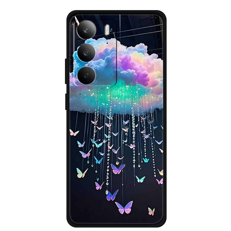 For Realme C75 4G Global C 75 Phone Case Cute Cats Back Cover TPU Soft Silicone Protector Gradient Shield Funda for Realme 14X