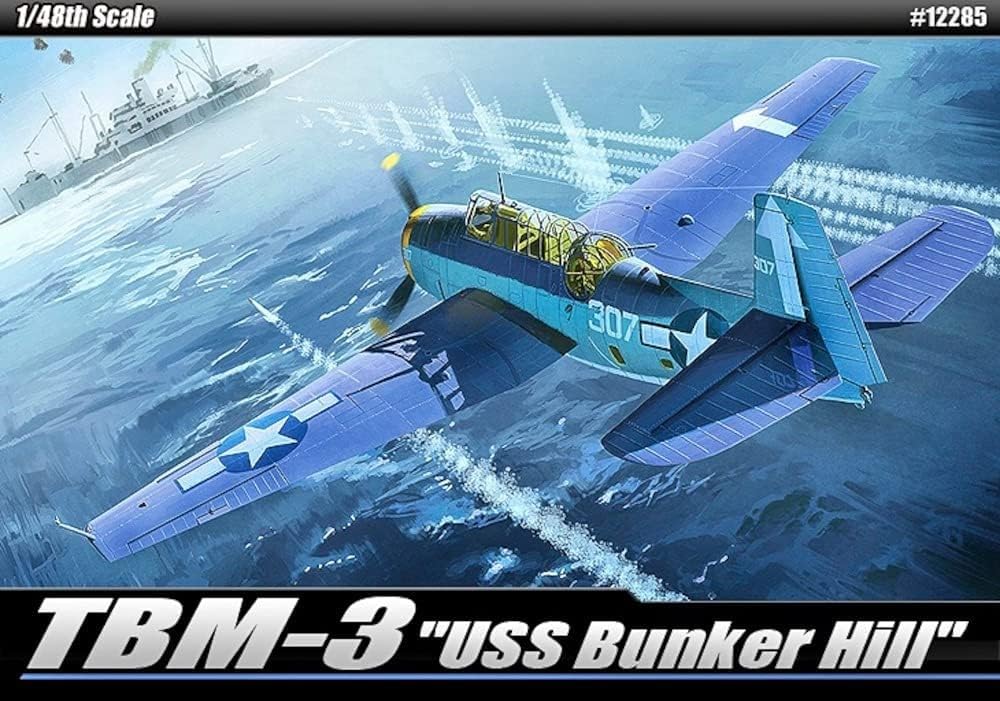 Academy 1/48 TBM-3 Avenger USS Bunker Hill Plastic Model 12285 ACADEMY