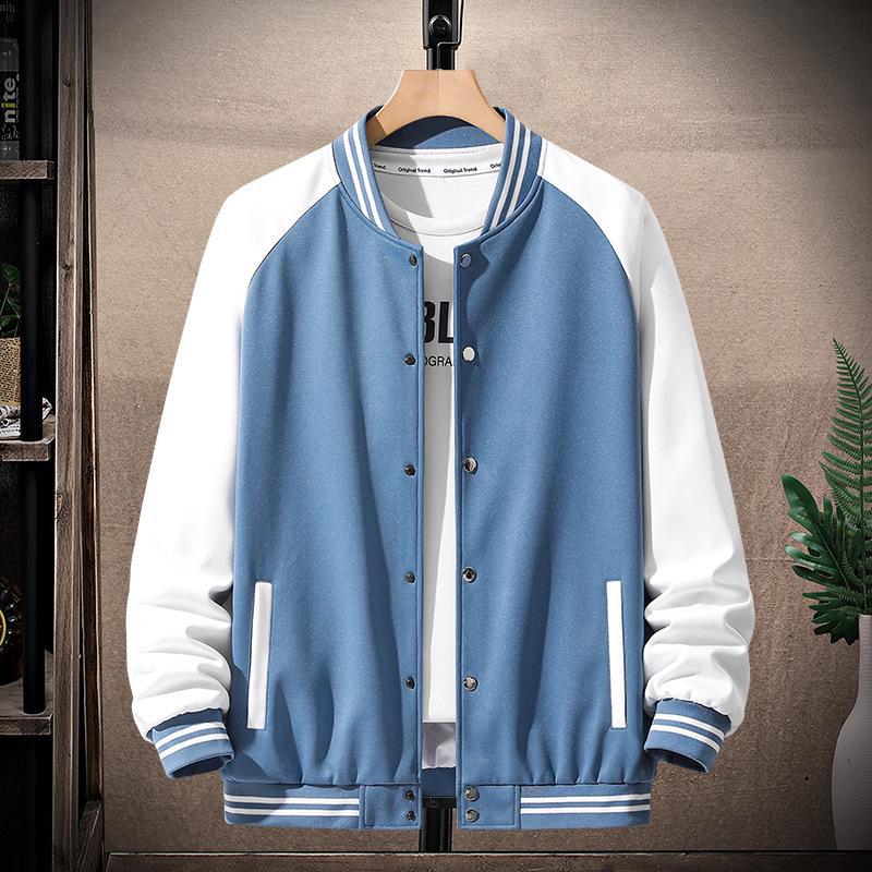 Men's 2024 Autumn Loose Baseball Jacket - Trendy Casual Style for Teens and Students