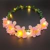 Luminous Flower Crowns Simulation Rose Flower Glowing Wreath Vintage Wreath Headband  For Bride