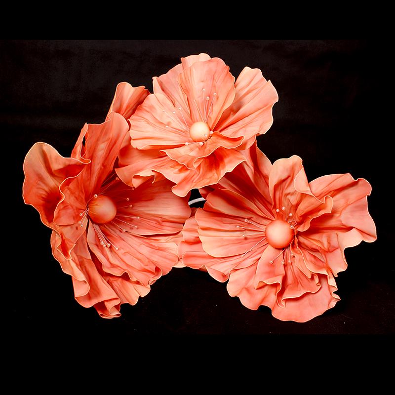 Wedding Aisle Floral Decorations: Foam, Silk, and Mesh Flower Arrangements