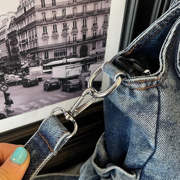 Vintage Multi-zipper Denim Bag Women's Shoulder Messenger Bag
