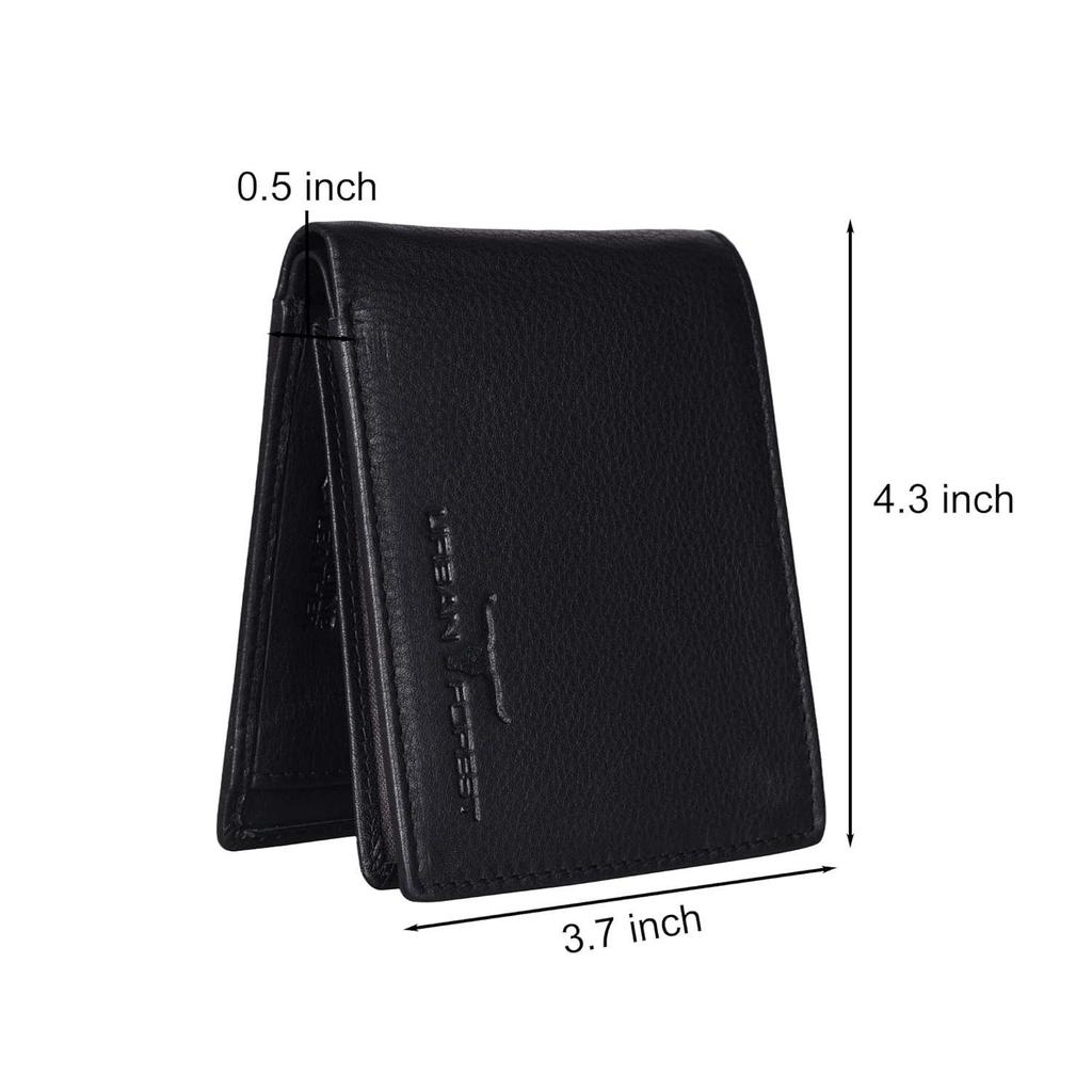Carl Black Mens Leather Wallet for Men