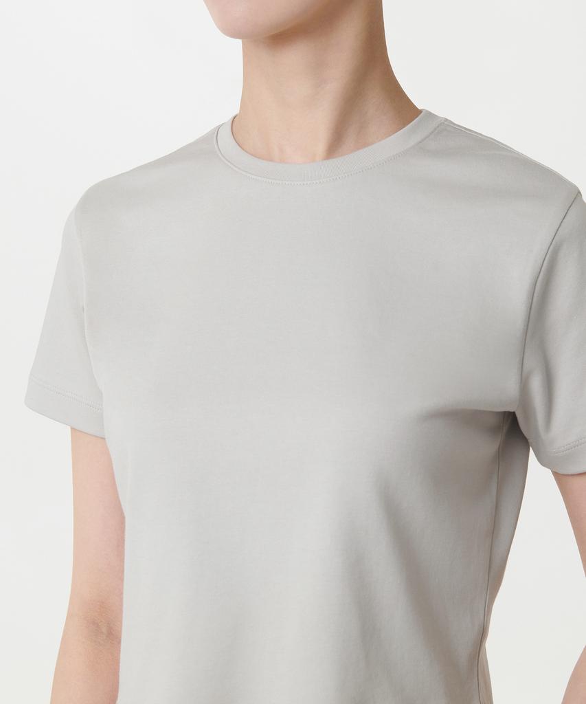 MUSINSA STANDARD WOMAN Women'S Crew Neck Crop T-Shirt [Light Grey]
