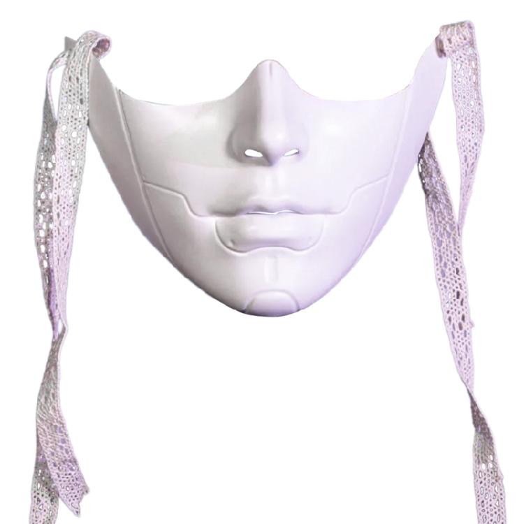 Halloween Costume Mask Phantom Mask White Half Face Mask For Women Men Cosplay Enthusiasts Masquerade Decoration Mask