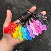 New Creative Swimsuit Keychain with Acrylic Water Ripple Pendant - Cultural Gift