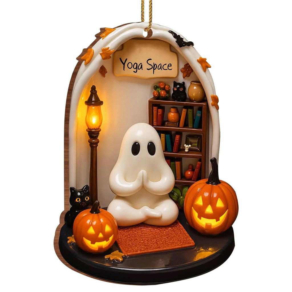 Cute Simulated Character Pendants, Fall Flowers And Halloween Pumpkins, Decorations, Gifts For Décor Lovers