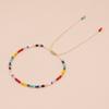 Go2boho Boho Glass Bead Bracelet Handmade Stack Rainbow Tiny Beads Lucky Energy Chain Adjustable Cord Fashion Jewelry For Women