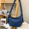 Japanese Simple Large-capacity Messenger Bag for Women 2025 New Student Small Satchel Shoulder Cloth Bag Lightweight Dumpling Bag for Women
