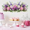 Waterproof Removable Floral Wall Stickers No Residue Adhesive Decals for Sink Area Bathroom Wall Art Decoration