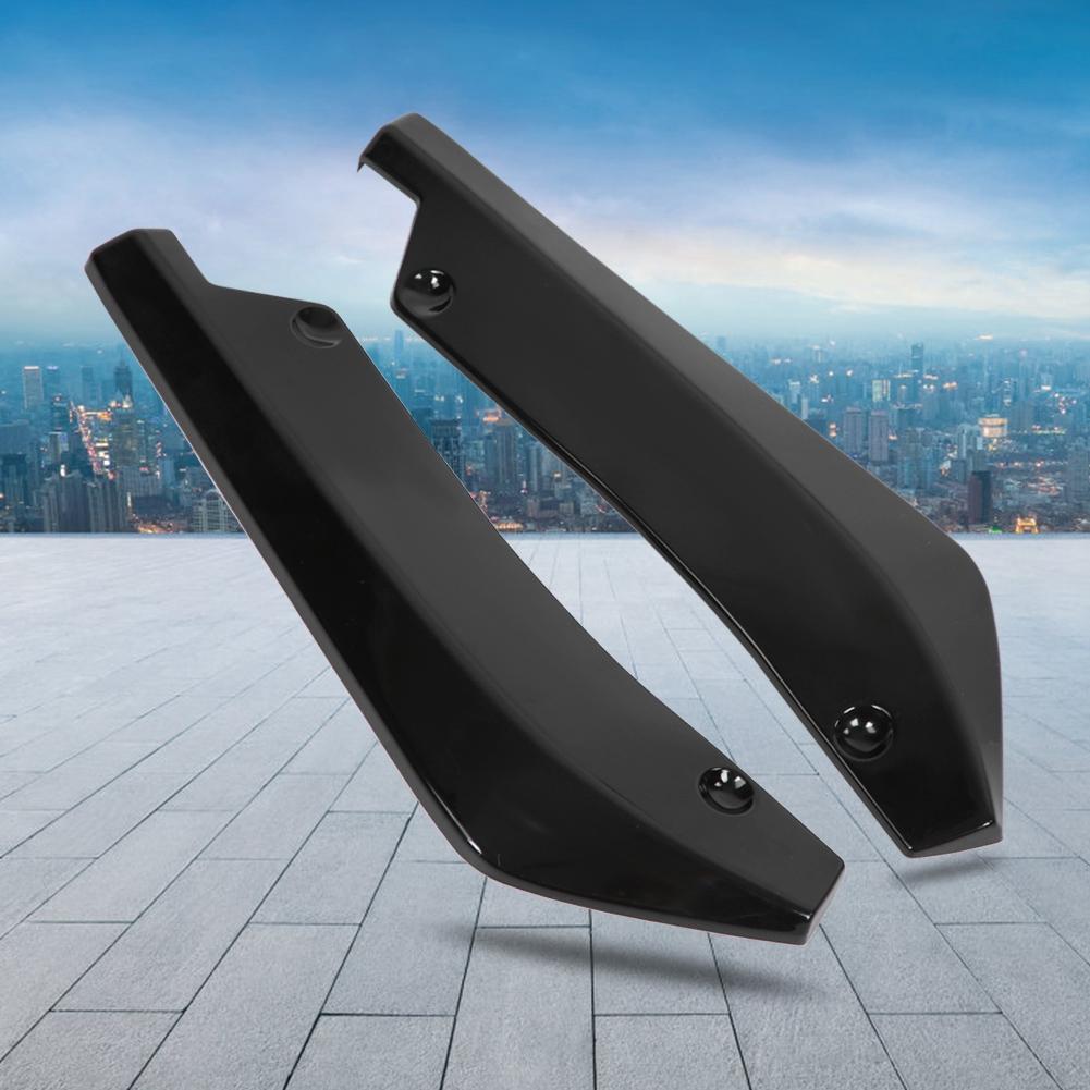2 Pcs Car Rear Bumper Lip Anti Crash Spoiler Canard Diffuser Wrap Angle Splitter