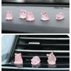 Lovely Car Center Console Ornaments Office Car Interior Accessories Creative Pigs Doll Animal Statue Car Supplies