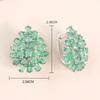 Premium Luxury Natural Zambia Emerald øredobber for kvinner jubileum bryllup banketter Bruk fine smykker 925 sterling sølv