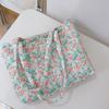 Französische florale gesteppte Tragetasche für Damen, große Kapazität, Schulter-Handtasche mit Baumwollfutter, stilvolle Mommy- und Büchertasche
