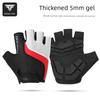 Captain Tass Bicycle Gloves Thickened Gel Road Bike Riding Half Finger Gloves Shock Absorption Breathable Sports Gloves