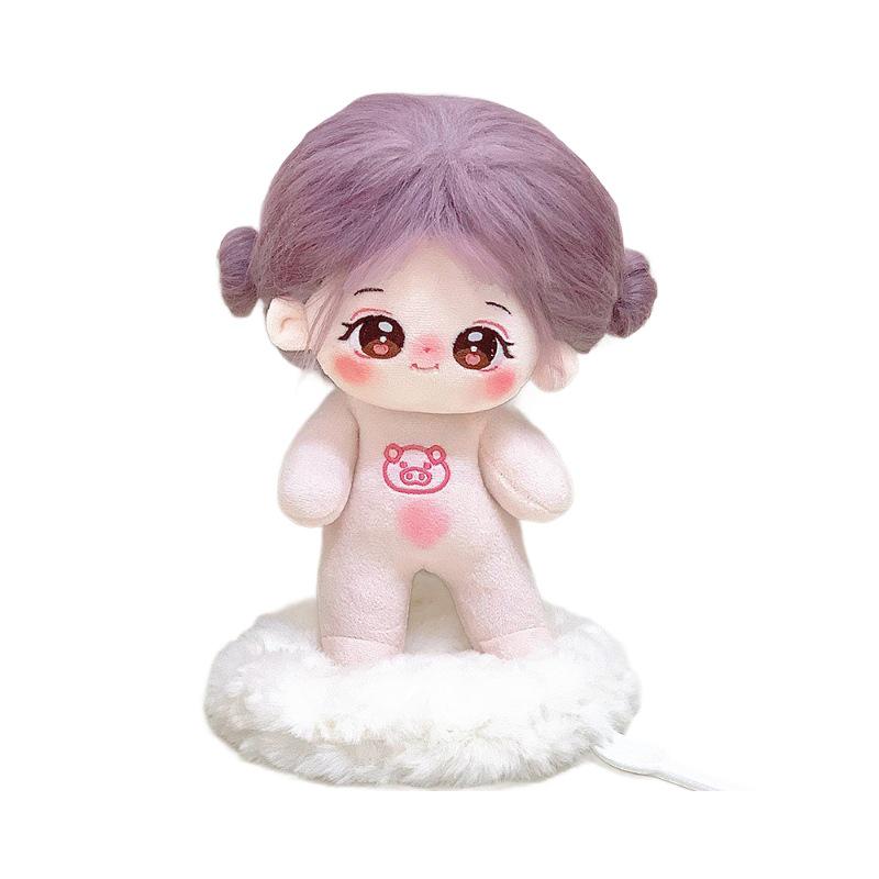 Plüschpuppe mit krausem Haar, mit wechselbarer Kleidung und Zubehör