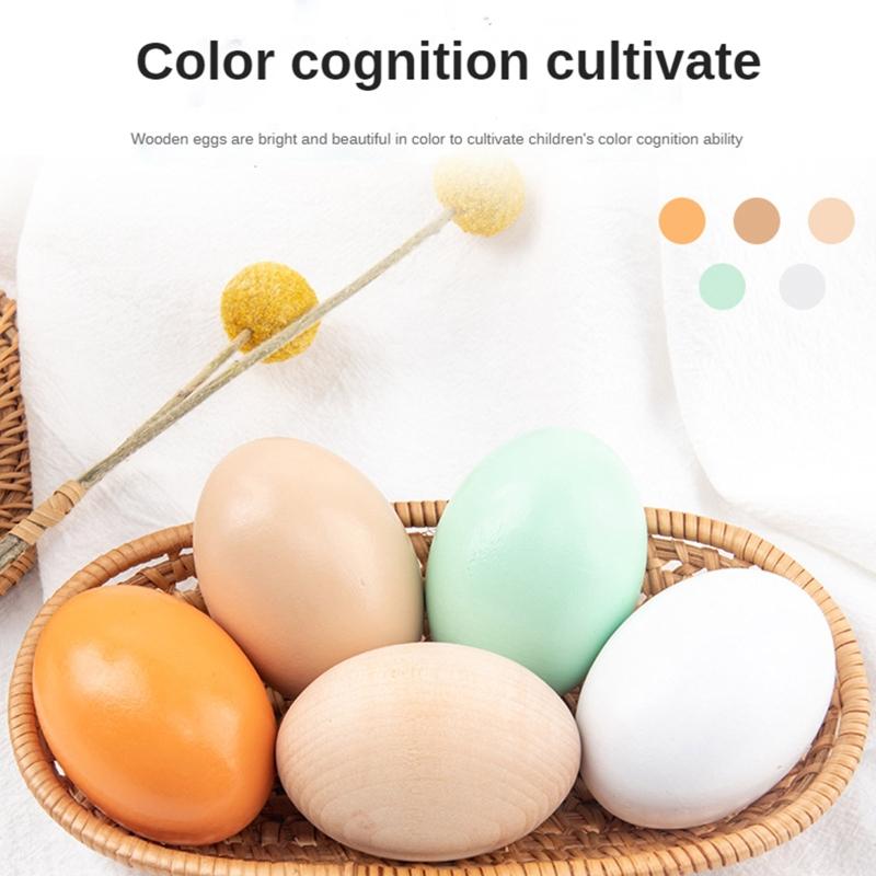Unfertige, bemalte Holz-Imitationseier, Bastelideen, Lernspielzeug für Kinder, Geschenkidee, Osterdekoration