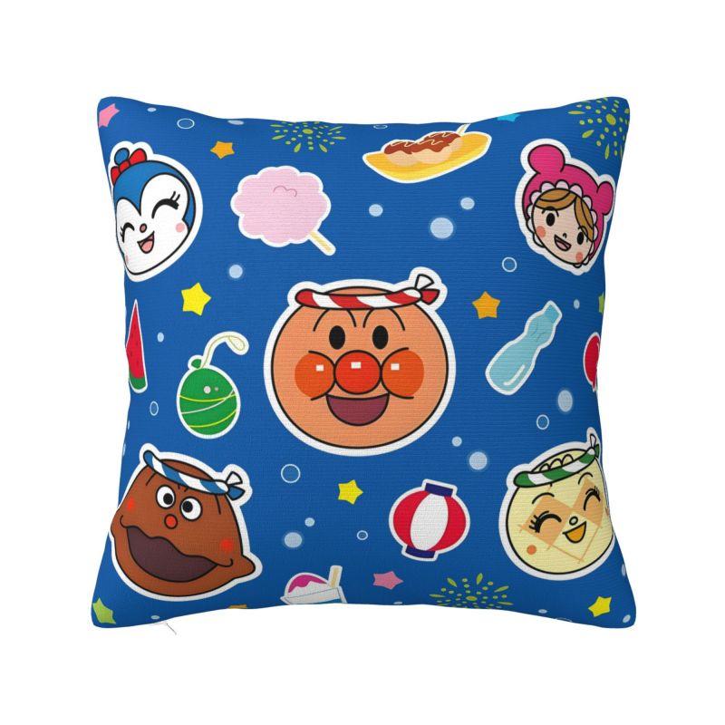 Подушка декоративная с Ампанманом Аниме Современная Наволочка Манга Мультфильм Автомобильная Подушка 30cmx30cm