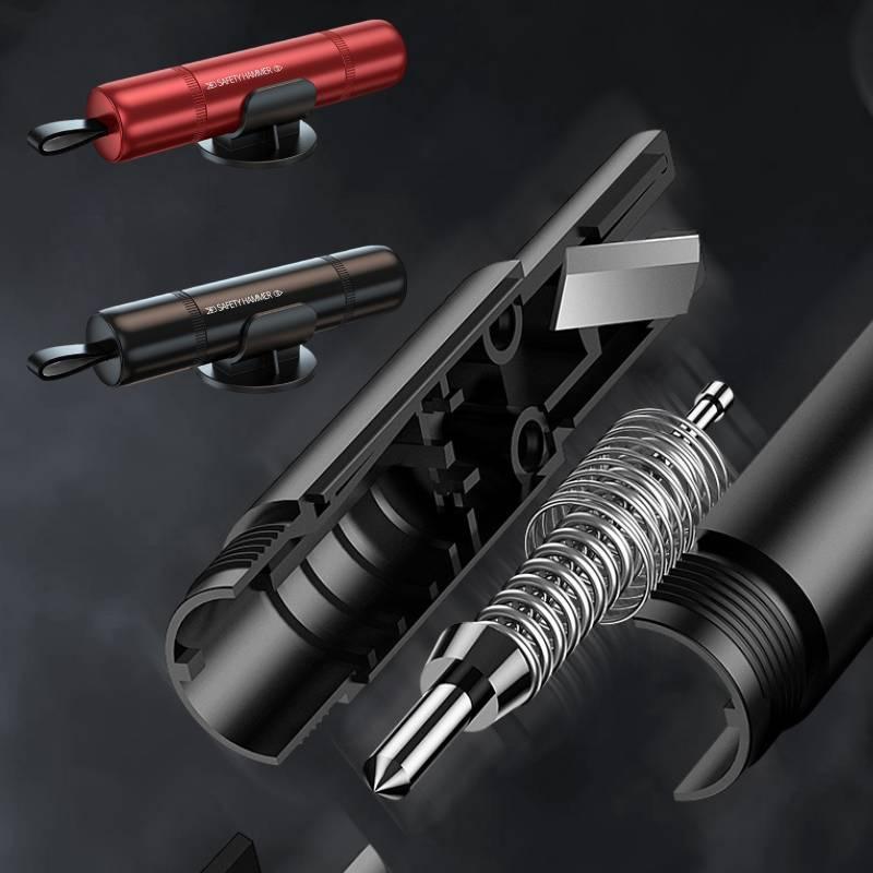 Car Safety Hammer Seat Belt Cutter 2in1 Emergency Escape Tool Family Rescue