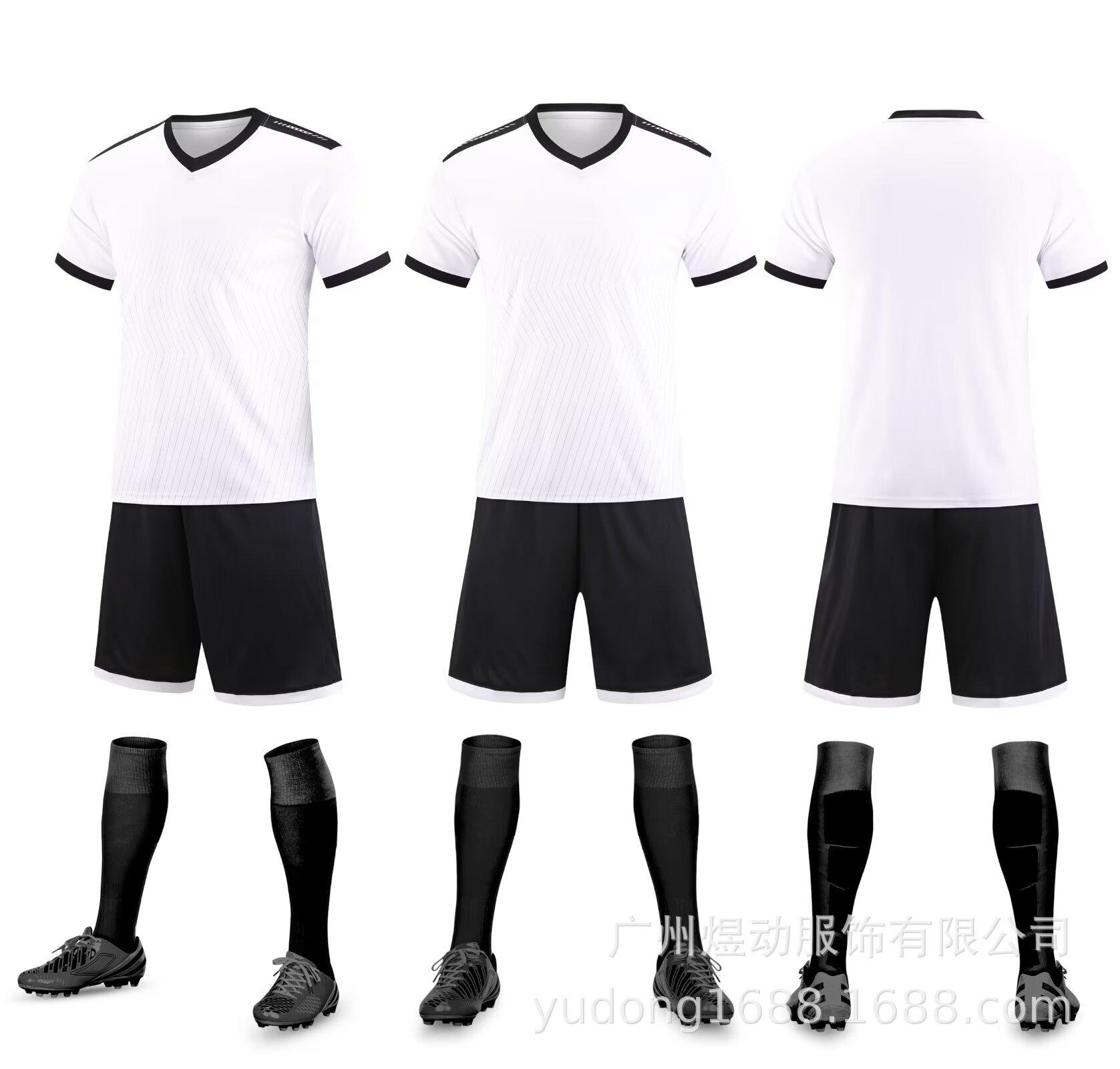 New football jersey set Customized children s football training jersey Student short-sleeved class jersey Breathable quick-drying football jersey Size 20 (height 110-120cm)