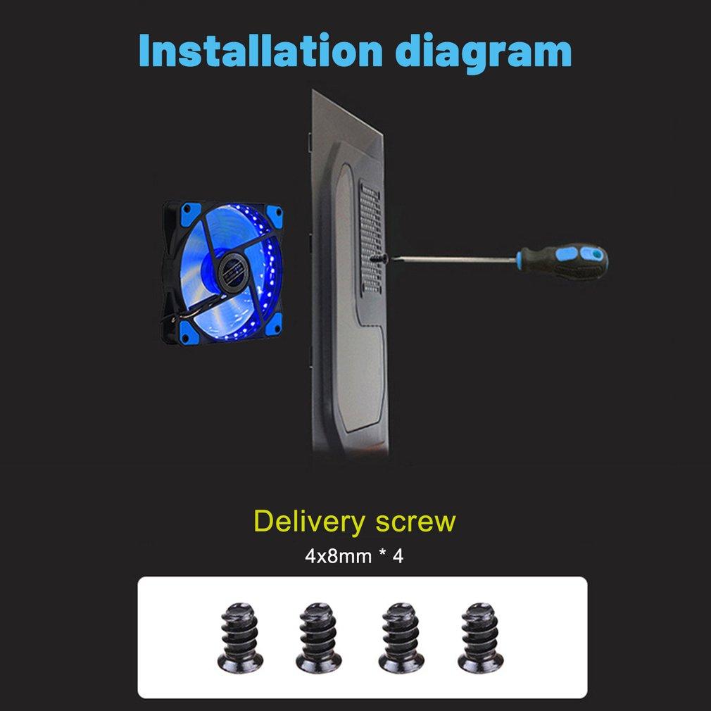 120mm RGB PC Cooling Fan Case Fans Computer Case 15 Lights Streamer 12025 Chassis Fan RGB LED PWM Light Heat Dissipation Fan