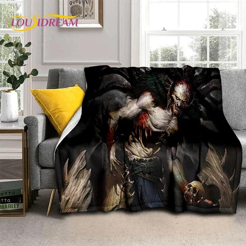 Diablo 3D-Retro-Spiel, Gamer, weiche Flanelldecke für Betten, Schlafzimmer, Sofa, Picknick, Überwurfdecke zum Abdecken, Outdoor-Freizeit, Nickerchen, Geschenk