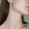 OURPIERRE LOVE SKINNY BEADS NECKLACE GLOW pink