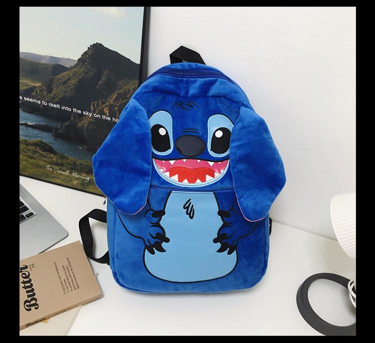 Трансграничный Мультяшный Стич Рюкзак Большой Вместимости для Студентов и Пар синий