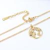 Cross-border Hot Selling World Map Travel Necklace Fashion Stainless Steel Jewelry Hollow Earth Pendant Women's Bamboo Sporty