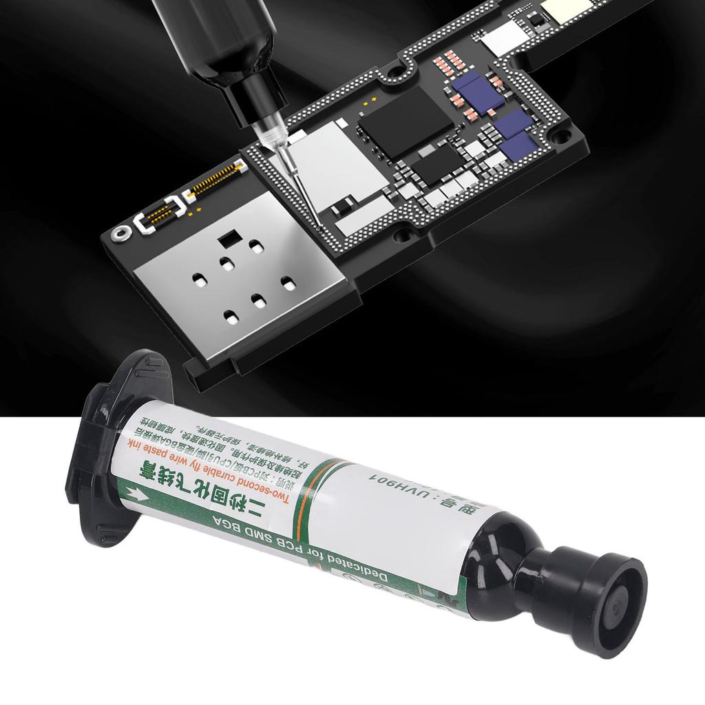 2Pcs UV Curing Solder Mask Ink PCB BGA Repair Resist Paint 2 Seconds Fast Drying Insulated High Temperature Resistant