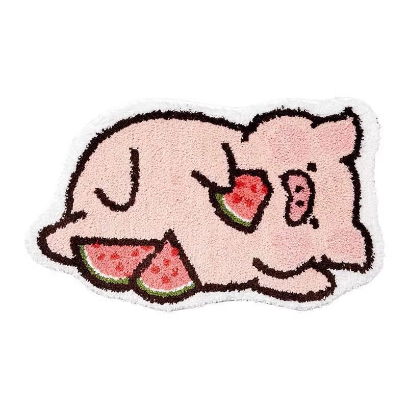 Cartoon Bathroom Carpet Absorbent Soft Floor Mat, Bedroom Bedside Decorative Floor Mat