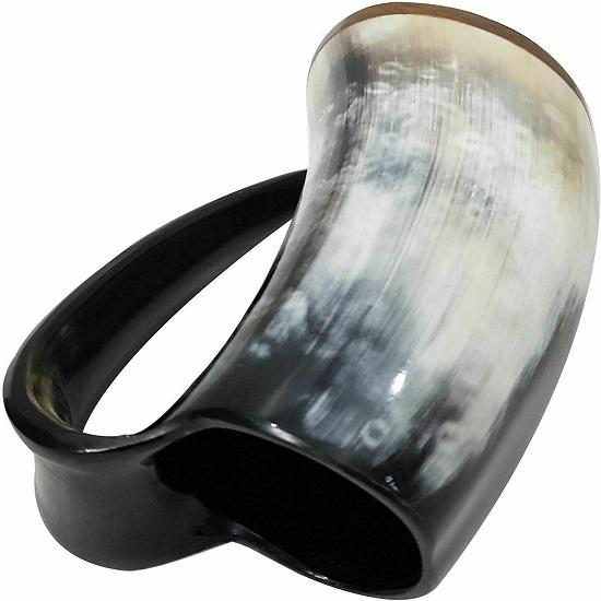 Set of 4 Viking Horn Drinking Mugs,Wine, Beer, Mead Cups