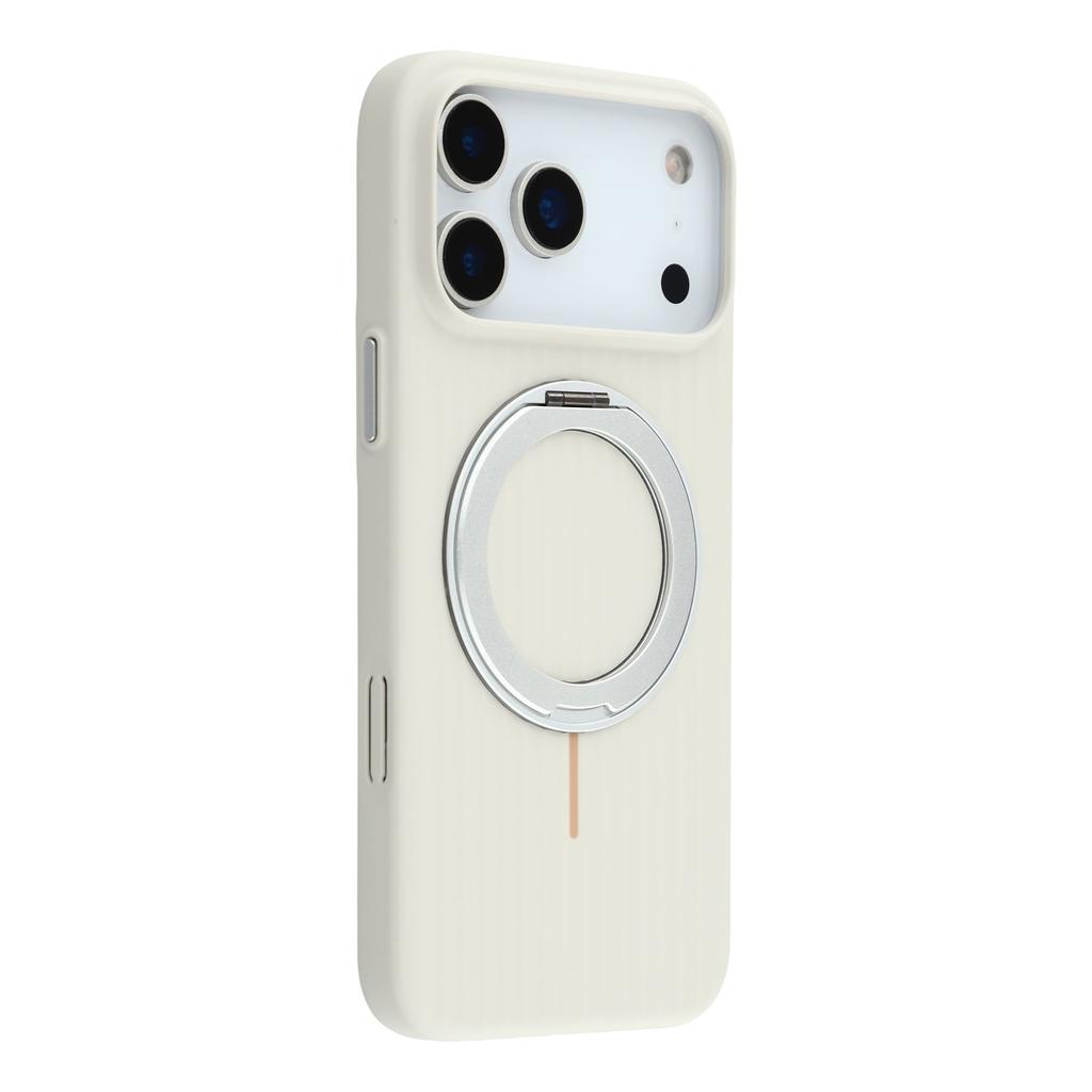 KIGC For iPhone 17 Pro Magnetic Case with Rotating Kickstand Hard PC Phone Back Cover