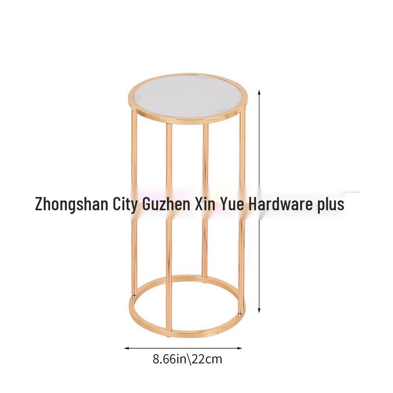 Gold & Iron Electroplated Round Flower Stand for Weddings & Home Decorations
