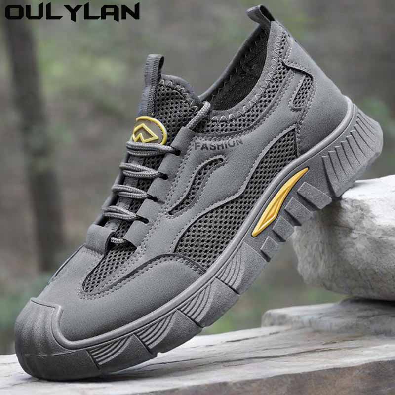Oulylan Men's Anti Slip Labo Shoes  Outdoor Work Shoes Comfortable Wear-Resistant Low-Top Casual Men's Shoes Fashion Casual