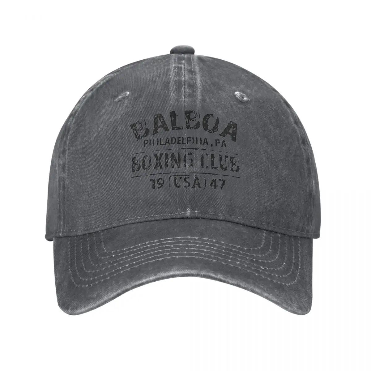 

Vintage Balboa Boxing Club Movie Philly Baseball Cap Men Women Distressed Denim Washed Sun Cap Work Outdoor All Seasons Gift Hat Adjustable