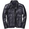 Men's Leather Short Lapel Leather Jacket Slim Fit Coat