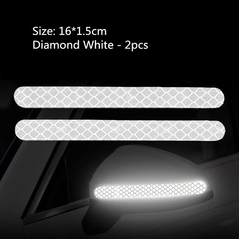 2PCS Car Stickers Mirror Reflective Strip Anti-collision Warning Stickers Exterior Reflex Tape Reflective Strip