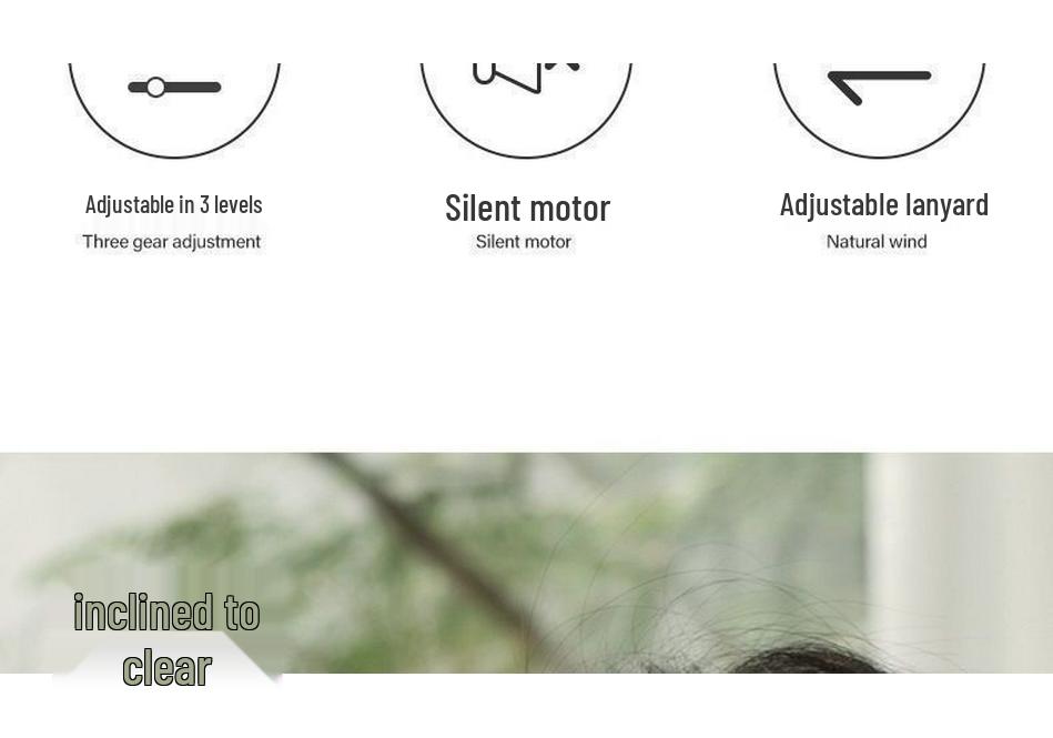 Ultra-Portable Neck-Hanging Mini Fan with Strong Wind for Summer Cooling