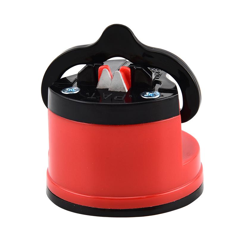 

Портативная многофункциональная точилка для кухонных ножей с вольфрамовой сталью и присоской Red Mini Suction Sharpener (Bulk)