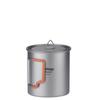 ATiAP Ultralight 750ml Titanium Pot Portable Titanium Water Mug with Lid and Folding Handle for Outdoor Camping Cooking Picnic