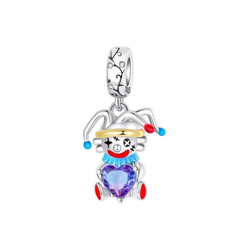 Sparkling Birthstone Charms Copper Heart Mom Key Pendant Bead Fit Original Necklace Bracelet Women Jewelry Diy Gift