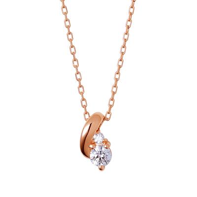 SPD263CB Gift Accessory Silver Necklace [The Kiss]